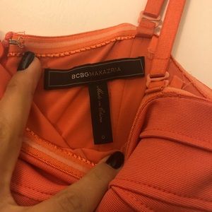 BCBG SIZE 0 orange Bandage Dress